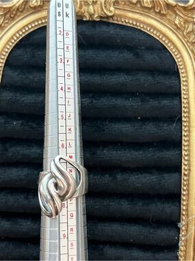 Silver Sculptural Knot Ring - Polished Statement